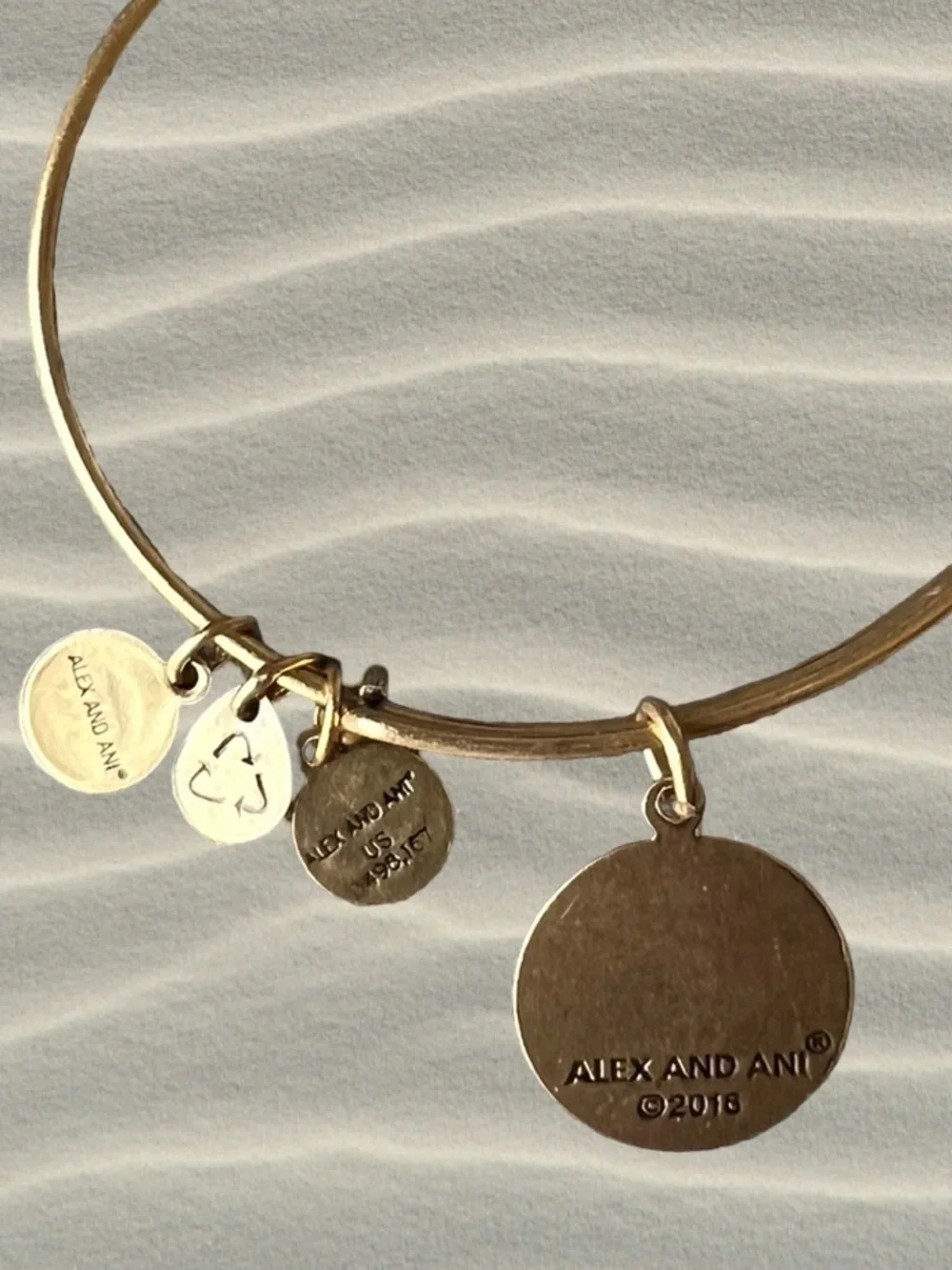 Alex and Ani Gold Miami Skyline Charm Bangle - Picture 3 of 6